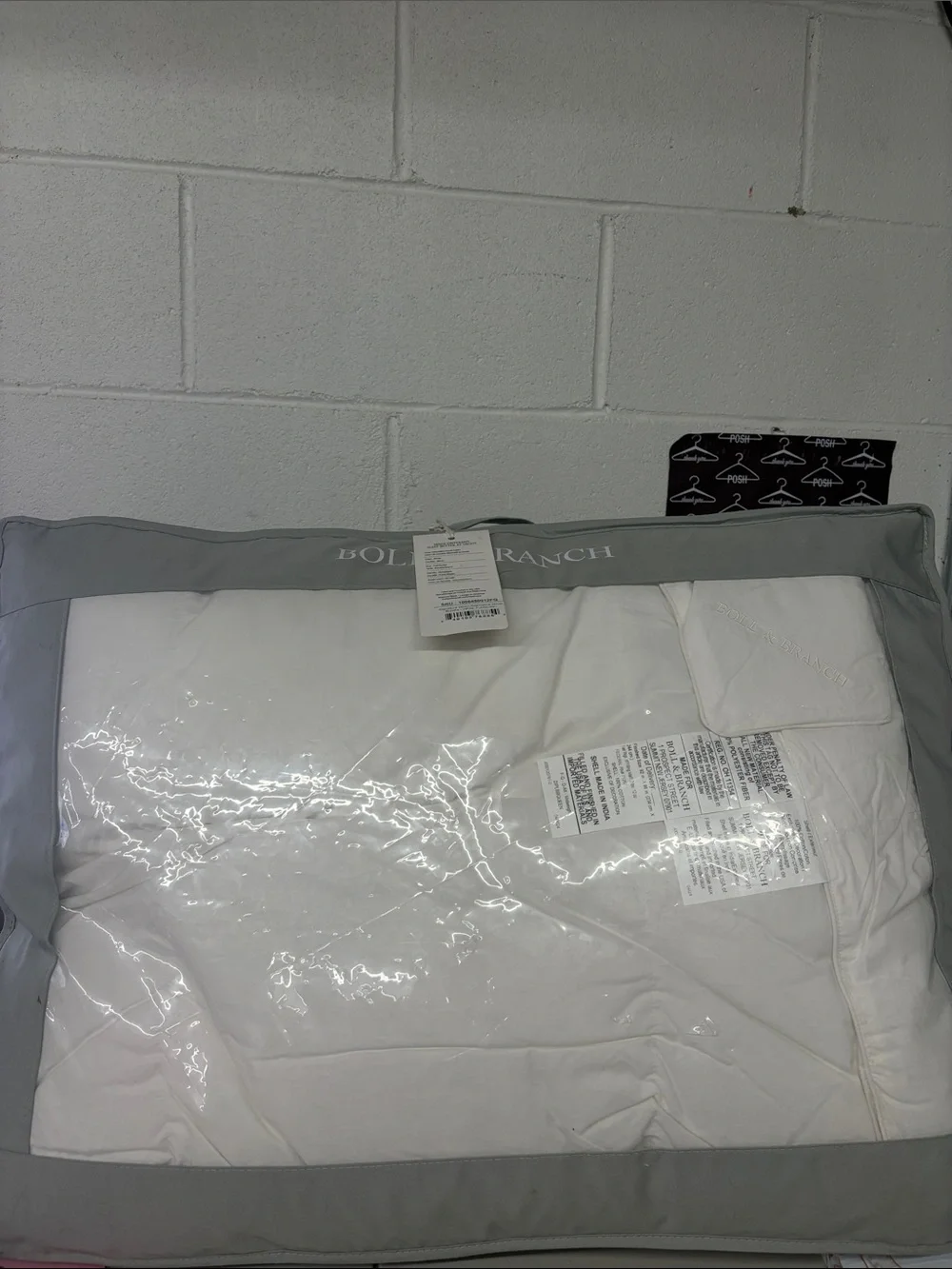 NEW $369 White Comforter - Plush Home Bedding boll & branch primaloft luxury